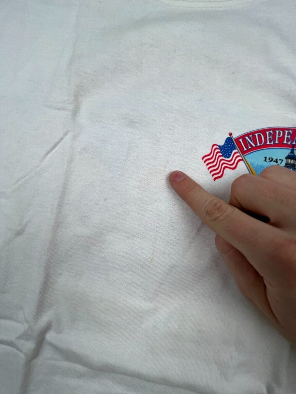 Vintage 2004 Hollister Independence Rally Motorcycle T-Shirt Mens Large White - Picture 11 of 12